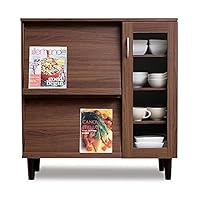 Amazon｜アイリスオーヤマ 食器棚 キッチンキャビネット 木目調